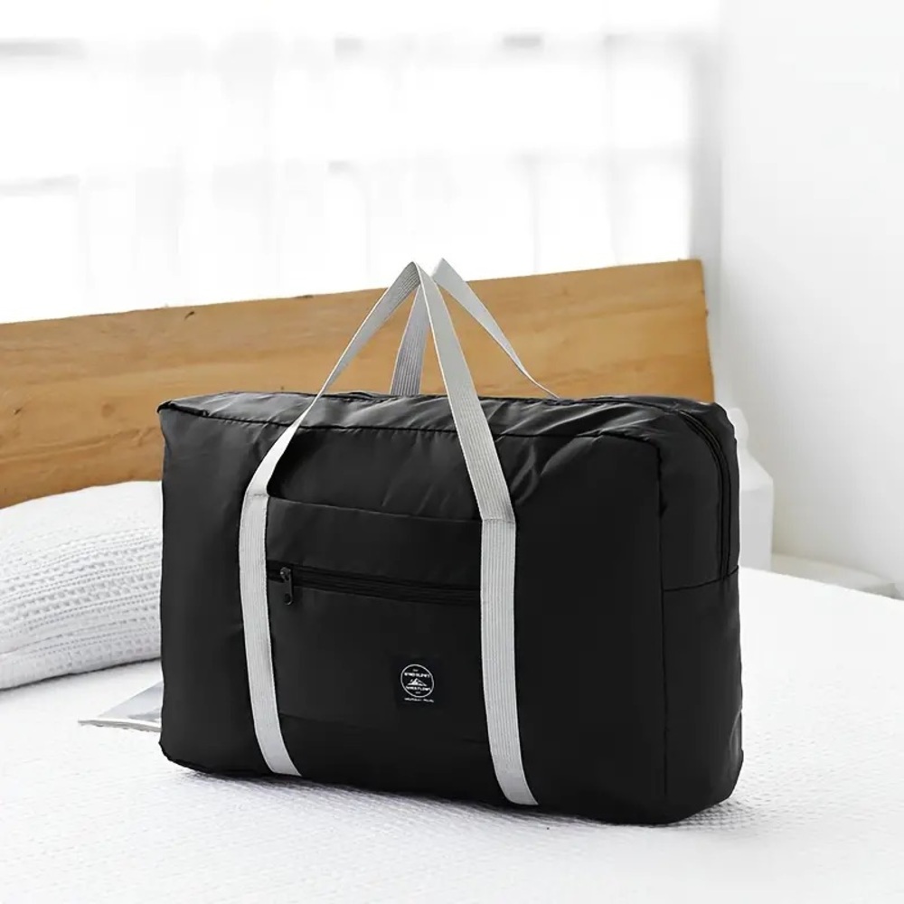 Black Simple Large Capacity Duffel Bag